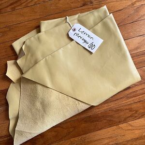 Lemon Yellow Leather - large irregular size